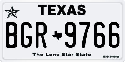 TX license plate BGR9766