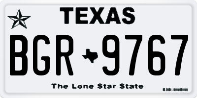 TX license plate BGR9767
