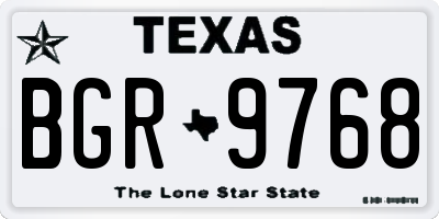 TX license plate BGR9768