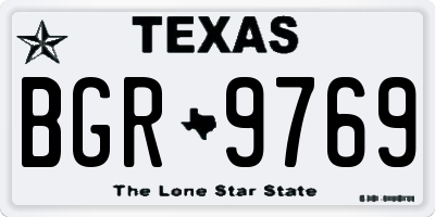 TX license plate BGR9769