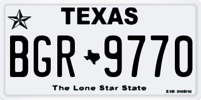 TX license plate BGR9770
