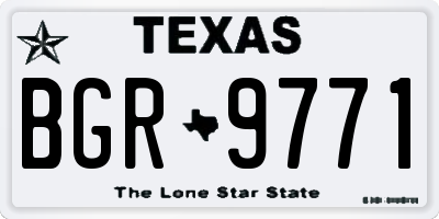 TX license plate BGR9771