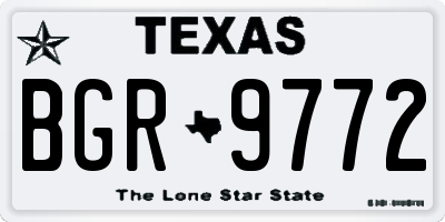 TX license plate BGR9772