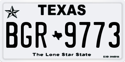 TX license plate BGR9773