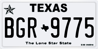 TX license plate BGR9775