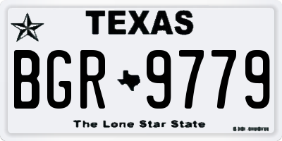 TX license plate BGR9779