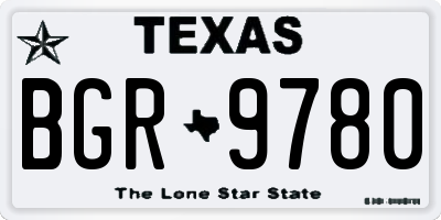 TX license plate BGR9780