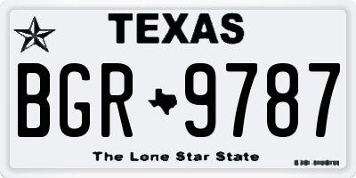 TX license plate BGR9787