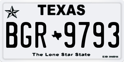 TX license plate BGR9793