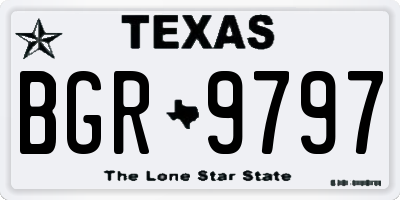 TX license plate BGR9797