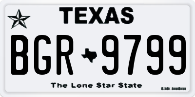 TX license plate BGR9799