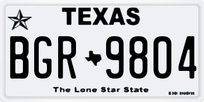TX license plate BGR9804