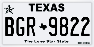 TX license plate BGR9822