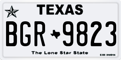 TX license plate BGR9823