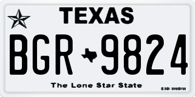 TX license plate BGR9824