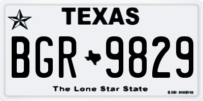 TX license plate BGR9829