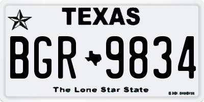 TX license plate BGR9834