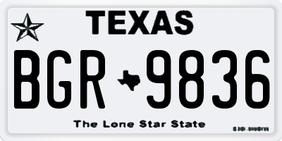 TX license plate BGR9836