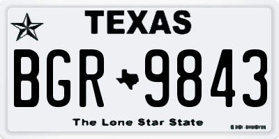 TX license plate BGR9843