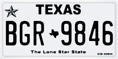 TX license plate BGR9846