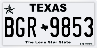 TX license plate BGR9853