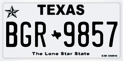 TX license plate BGR9857