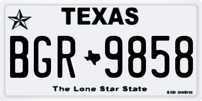 TX license plate BGR9858