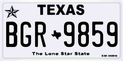 TX license plate BGR9859