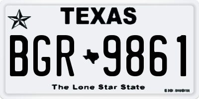 TX license plate BGR9861