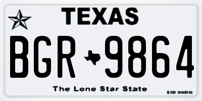 TX license plate BGR9864