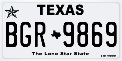 TX license plate BGR9869