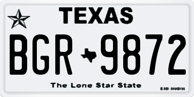 TX license plate BGR9872