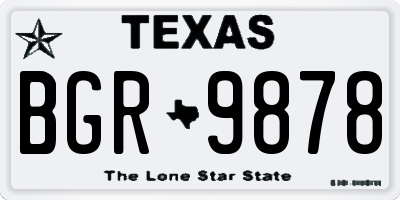 TX license plate BGR9878
