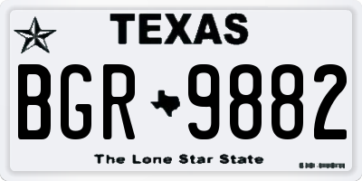 TX license plate BGR9882