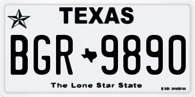 TX license plate BGR9890