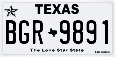 TX license plate BGR9891