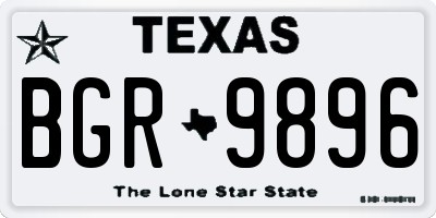TX license plate BGR9896