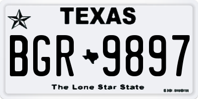 TX license plate BGR9897