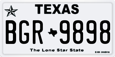 TX license plate BGR9898