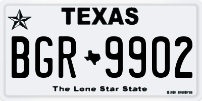 TX license plate BGR9902