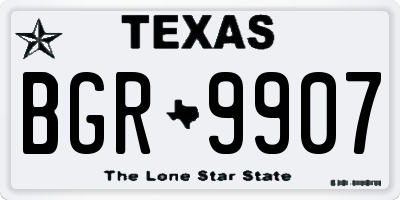 TX license plate BGR9907
