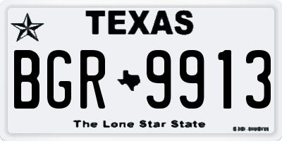 TX license plate BGR9913