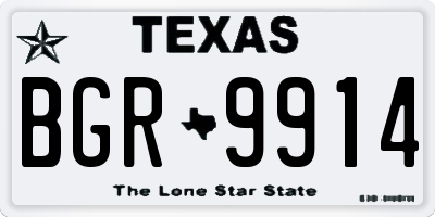 TX license plate BGR9914