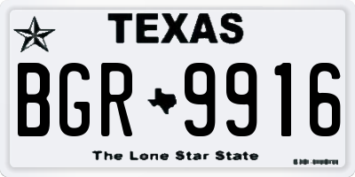 TX license plate BGR9916