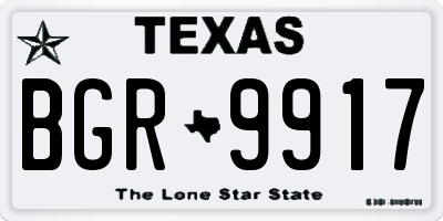 TX license plate BGR9917