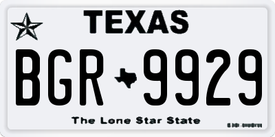 TX license plate BGR9929