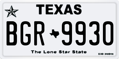 TX license plate BGR9930