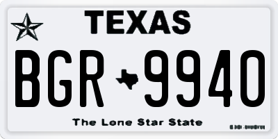 TX license plate BGR9940