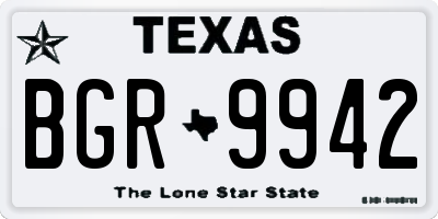 TX license plate BGR9942
