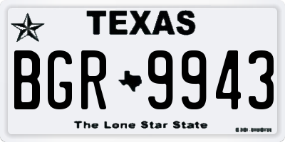 TX license plate BGR9943